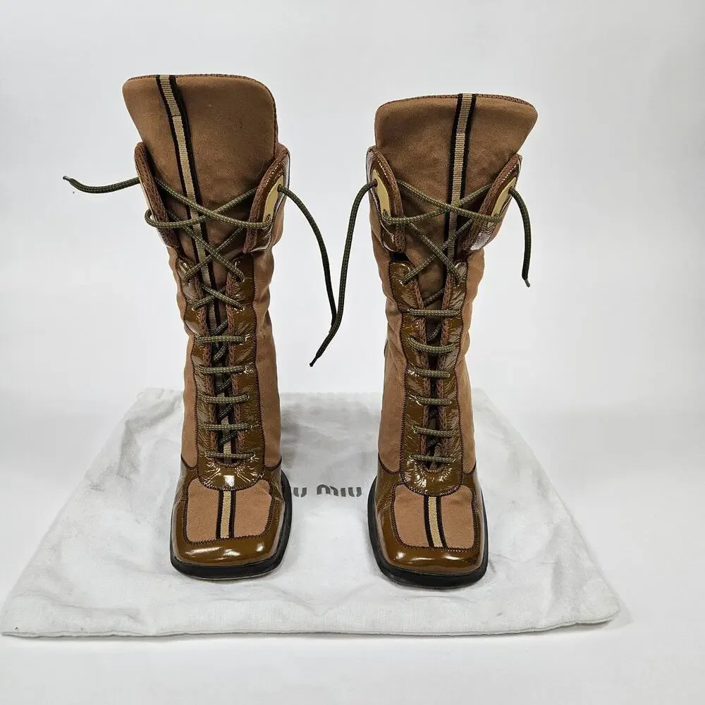 Vintage Miu Miu Boots F/W 1999 Tech Heels Bubble Sole RARE - EU 39